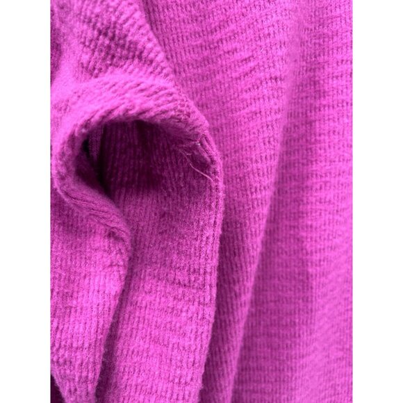Wildfox Haley Brushed Short Sweater Womens Small Pink Solid V-Neck Raglan SLeeve - Picture 12 of 13